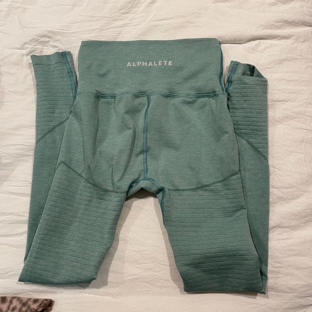 alphalete sea foam leggings